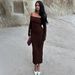 Elegant One Shoulder Long Sleeve Dress Women Slim Fit Fashion Luxury Formal Party Dress Temperament Graceful Sexy Ladies Dress_ecoleips.com