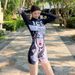 Aria Basics Korean Version 2024 New Women's One-piece Quick-dry Diving Suit For Snorkeling, Casual Surfing, Long-sleeve Swimsuit,_ecoleips.com