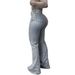 Cross-bordr 2026 Spring/Summr Nw Womn's High-Waistd Jans, Strtch Slim Fit, Butt-Lifting Flard Pants, Strt_ecoleips.com