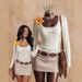 Women's Round Neck Lace Bodysuit Slim Fit Long Sleeve Base Layer Top With Front Shoulder Design Style_ecoleips.com