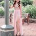 Cross-Border Elegant Sexy Spaghetti Strap Mesh Split Floor-Length Evening European And American Party Backl_ecoleips.com