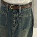 Women's High Waist Denim Skirt – Cement Gray A-Line Wrap Skirt With Side Slit Women's Clothing_ecoleips.com