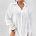 Women's Clothing Bamboo Cotton Shirt Style Sun Protection Shirt Beach Cover Up Holiday Bikini Swimsuit Outerwear_ecoleips.com