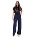 Women's Clothing Women's Spring Summer Solid Color Round Neck Short Sleeve Top With High Waist Wide Leg Pants Fashion Casual Outfit Set_ecoleips.com