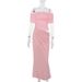Elegant Slim Fit Off-Shoulder Hollow Out Waist Dress For Women Sexy Autumn New Arrival_ecoleips.com