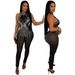 Women's Clothing Sexy Mesh Hot Diamond See Through Jumpsuit Sleeveless Nightclub Women's Clothing_ecoleips.com