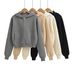 Women’s Hooded Cardigan & High-Waisted Skirt Set – Relaxed Fit Knit Sweater & A-Line Midi Skirt, Autumn Casual Outfit (Black, White, Khaki, Grey)_ecoleips.com