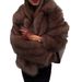 Women's Clothing Faux Fur Coat Women's Short Lapel Fox Fur Jacket Fashionable Warm Fluffy Outerwear For Street Style Jacket Fashionable Warm Fluffy_ecoleips.com