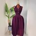 Elegant High-Waisted A-Line Sleeveless Dress – Summer V-Neck Shift Dress With Lapel Collar (Wine Red/Black)_ecoleips.com