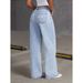 Women's Clothing Summer New Jeans Women's Clothing Hot Selling High Waist Straight Loose Long Pants_ecoleips.com