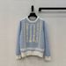 Elegant Long-Sleeved Striped Sweater, New Hollow-Out Round-Neck Knit Top, Loose And Casual Stylish Top_ecoleips.com