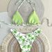 New 2026 Women's Sexy Two Piece Swimsuit European American Style Fashionable Tropical Leaf Print_ecoleips.com