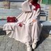 Muslim Women New Loose Large Size Bow Long Robe Dress_ecoleips.com