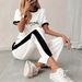 Summer 2026 Women's Short Sleeve Casual Sports T-Shirt And Pants Two Piece Set Fashion Print Design Spring/Autumn Collection_ecoleips.com