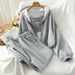 Women's Clothing Women's Retro Three Piece Suit Casual Sports Loose Jacket Leggings Set For Formal & Casual For Women_ecoleips.com