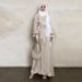 Women's Clothing Spring And Summer Women's Fashion Puff Sleeve Loose Lace Up Robe Dress_ecoleips.com