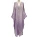 Women's Clothing Long Muslim Outerwear Gold Embossed Elegant Gown Polyester Fabric Batwing Sleeve Dress_ecoleips.com
