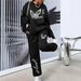 Women's Casual Sports Set Fashion Thickened Autumn Winter Vacation Shirt And Pants Simple Printed Design_ecoleips.com