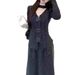 3D Floral V-Neck Ribbon Long Sleeve Knit Top High Waist Slimming Midi Skirt Women 2025 Autumn Winter Fashion Set_ecoleips.com