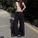 Women's High-Waisted Khaki Casual Pants Lazy Style Slimming Loose Wide Leg Floor-Length Pants Perfect for Summer_ecoleips.com