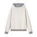 Women's Distressed Hoodie With Leopard Print Panels – Oversized Pullover Sweatshirt For Streetwear & Casual_ecoleips.com
