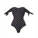 Women's Clothing Women's Strapless Polka Dot Swimsuit Set Quick-Dry Polyester High End Modest Coverage Beach And Pool Ready Short Sleeve Style_ecoleips.com