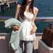 Summer New Women's Clothing European American Style Solid Color Patchwork Strapless Ruffle Slim Waist One Neck Dress_ecoleips.com