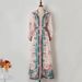 Women's Clothing New Positioning Printing Single Breasted Long Sleeved Dress Female Holiday Style Retro Skirt Long Skirt_ecoleips.com
