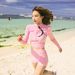 Women's Clothing New Split Swimsuit Women's Conservative Zipper Two Piece Long Sleeved Sunscreen High Waist Beach Vacation Snorkeling Swimsuit_ecoleips.com
