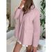 Autumn Women's Double-Breasted Suit Jacket With Pink Woolen Coat And Elegant Top_ecoleips.com