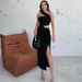 Fashion New Style Halter Cropped High Slit Irregular Women Evening Dress Formal Party Gown For Ladies_ecoleips.com