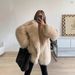 Autumn And Winter New Lapel Fur Coat Women's Fur Jacket Loose Medium And Long Coat Women's Clothing_ecoleips.com