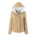 Women’s Fleece-Lined Hooded Puffer Jacket – Korean Style Quilted Coat With Polyester Padding For Casual & Campus Wear_ecoleips.com