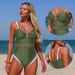 Women's Clothing Patchwork Mesh Swimsuit Sexy Style Vacation Suit Fit True To Size Polyester Swimwear For All Seasons_ecoleips.com