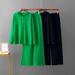 Women's Knitted Two Piece Set Hooded Button down Sweater Casual Wide Leg Pants Spring Autumn Cross Border Style_ecoleips.com