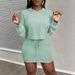 Sexy Women's Clothing Hooded Strap Solid Color Top And Short Skirt Two-Piece Set_ecoleips.com