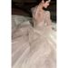 Women's Clothing Wedding Dress Bride Main Dress Small Size Heavy Luxury High End Texture Large Size Trailing Summer Dress_ecoleips.com