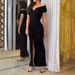 Women's Clothing New Spring And Summer Pleated Slit Elegant Dress_ecoleips.com