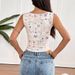 AD222 French-style Pure Desire Printed Tank For Women, 2025 Summer New Slim-fit Short Outerwear Versatile Top_ecoleips.com
