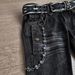 Printed Denim Jeans For Men, European And American Heavy-duty Women's Dark Style New Bell-bottom Pants, Cross-border_ecoleips.com