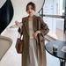 2025 Spring And Autumn Korean Style Long Blazer Women's Casual Loose Slimming Elegant Over-the-Knee Trench Coat_ecoleips.com