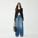 Women's Clothing High End Women's Loose Ripped Jeans Textured Pure Cotton Floor Length Straight Wide Leg Pants For Spring Autumn_ecoleips.com
