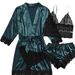 Aria Basics Aria Basics New European American Style 4-Piece Lace Strap Pajamas Women's Summer Set With Robe And Nightdress Wholesale_ecoleips.com