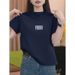 Women's Classic Round Neck Short Sleeve T-Shirt – 100% Cotton Basic Tee With Vertical Stripe Detail_ecoleips.com