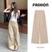 Women's High-Waisted Khaki Casual Pants Lazy Style Slimming Loose Wide Leg Floor-Length Pants Perfect for Summer_ecoleips.com