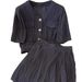 Women's Clothing Original Workmanship Texture Sense Fashion Short Sleeved Suit Women Summer Loose Wide Leg Short Casual Pants Two Piece Suit_ecoleips.com