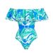 Women's Clothing One Shoulder Ruffle Printed One Piece Swimsuit_ecoleips.com