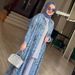 Women's Clothing Summer Fashion Print New Long Sleeved Loose Collarless Cardigan Dress_ecoleips.com
