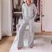 2026 Fall/Winter Cross-Border European And American New V-Neck Long-Sleeve Loose Solid Color Women's Fashion_ecoleips.com