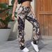 Women’s Clothing Street Drawstring Waist Camouflage Print Flip Pockets Cargo Casual Sports Outdoor Pants_ecoleips.com